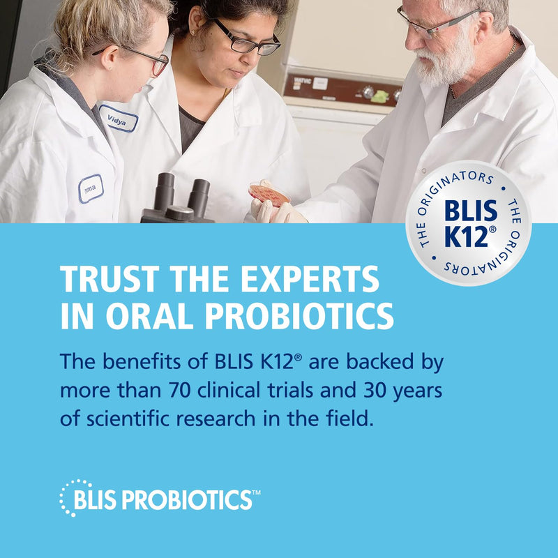 BLIS UltraBLIS Gut & Oral Probiotics K12 Immune Health Support, 40 Lozenges | BLIS K12 1.5 Billion CFU, HN019, La-14, Immune & Gut Support, Convenient daily use, Safe, Natural