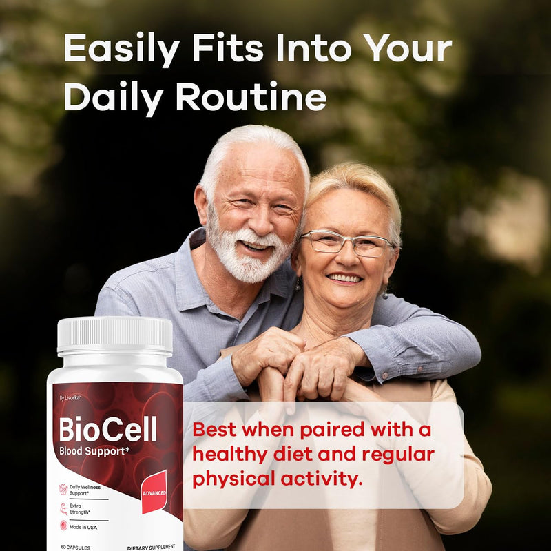 Bio Cell Capsules - Official BioCell Blood Health Support Pills Advanced Formula Supplement, All Natural Bio Cell Vitamins for Overall Health & Wellness Reviews, 60 Capsules for 1 Month