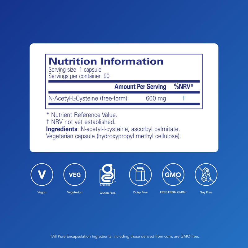 Pure Encapsulations NAC + Glycine Powder - Supports Antioxidant, Liver, Respiratory, and Immune Health - 159g