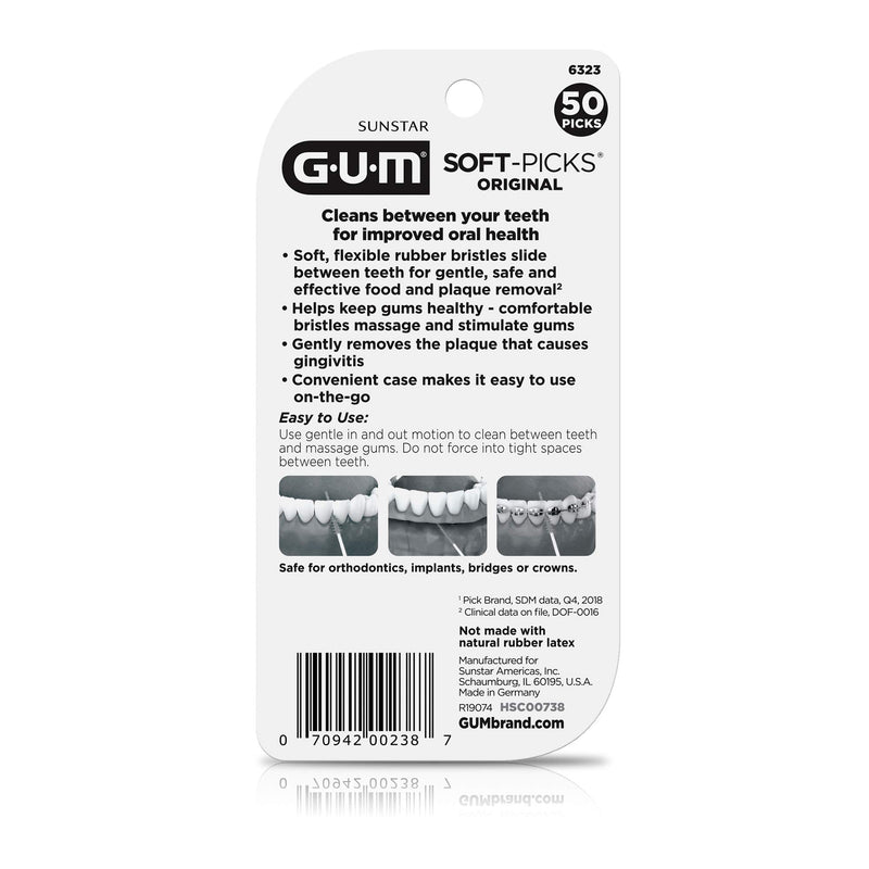 GUM-6323R Soft-Picks Original Dental Picks, 50 Count (Pack of 6)