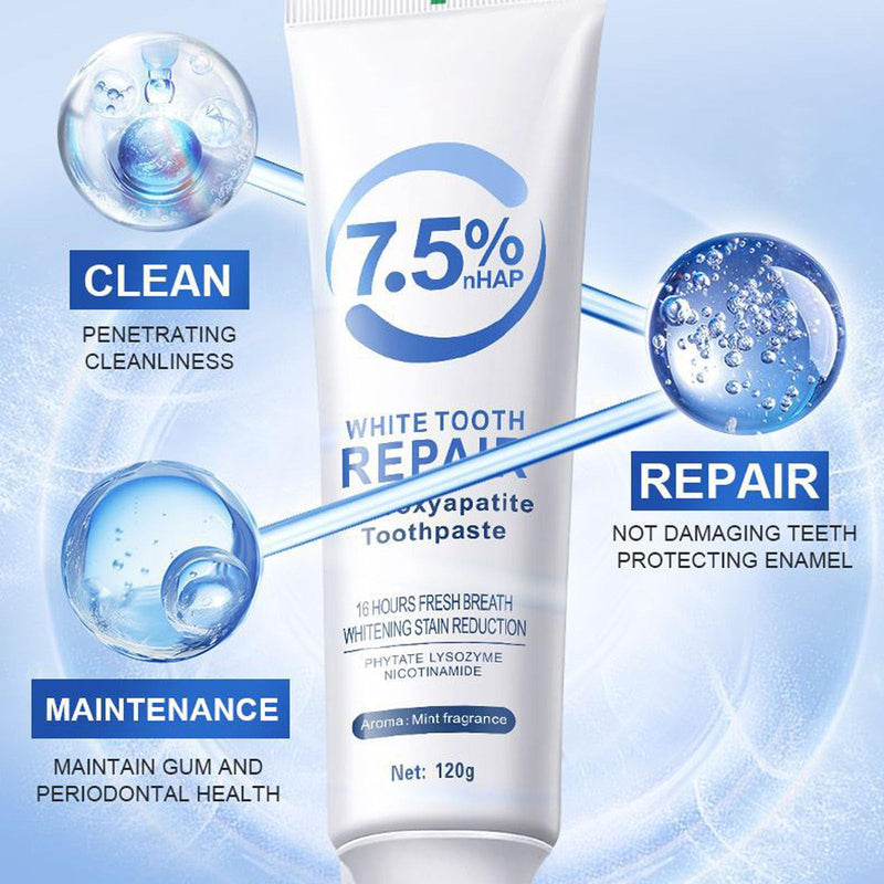 [Australia] - Hydroxyapatite Toothpaste 7.5, Fluoride-Free Toothpaste for Enamel Protection and Tooth Strengthening, Breath Freshening | Mild Mint | Deep Cleaning Care Toothpaste for Sensitive Teeth 4.23oz (2pcs) 2pcs 