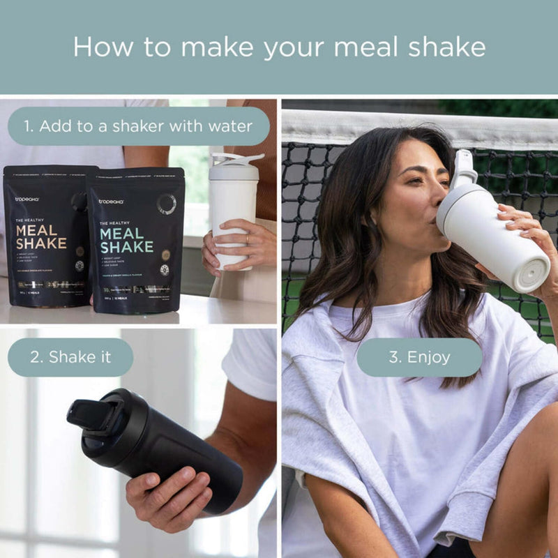 Tropeaka The Healthy Meal Shake - Creamy Banana - Clean Meal Replacement Powder with 30g Protein, Fiber, Collagen, Vitamins & Minerals - Gluten Free, Dairy Free - 19.7oz (10 Servings)
