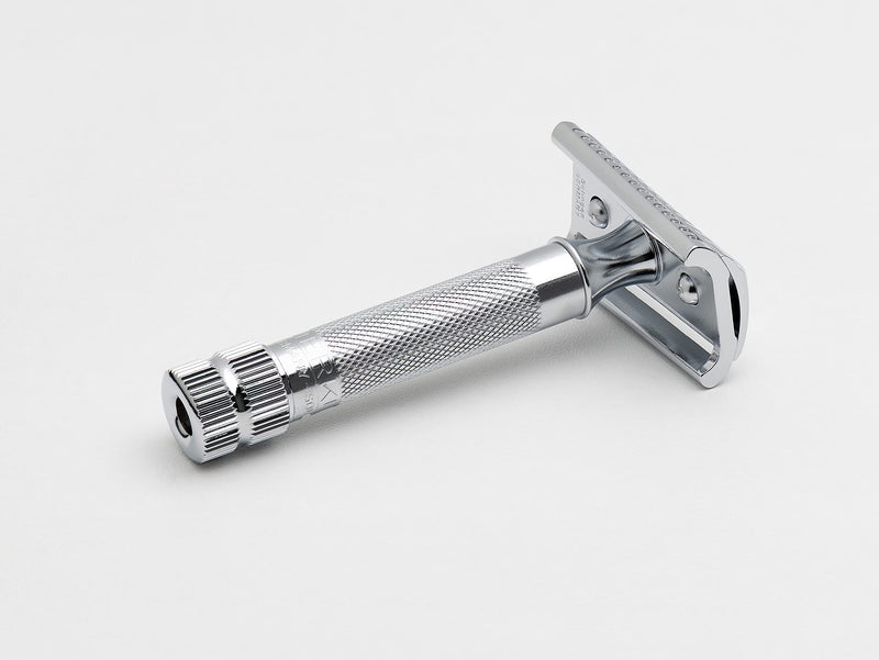 MERKUR 37C Double Edge Safety Razor | Slant Bar Design - Standard Handle | Made in Germany | Plastic-Free | Two Piece Design 1 Count (Pack of 1) MK-37001