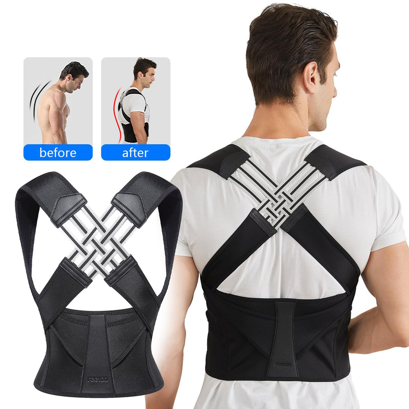 [Australia] - Posture Corrector for Women and Men, Adjustable Shoulder Posture Brace, Back Straightener Posture, Used for Middle and Upper Spine Large 