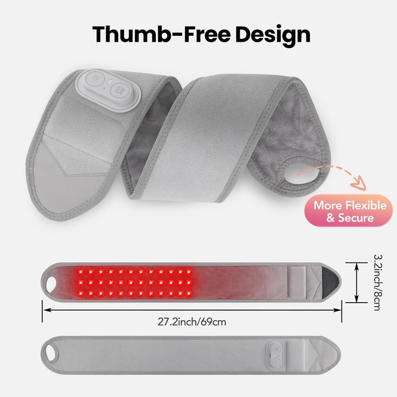 Cordless Wrist Heating Pad Wrap, Heated Wrist Brace with Vibration, Heated Wrist and Hand Massager, 3 Heat Levels, 3 Massage, Rechargeable Heating Pad for Wrist and Hand, Elbow, Ankle Light Grey