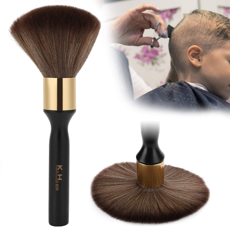 Neck Duster Brush, Neck Face Duster Broken Hair Sweep Brush Professional Salon Barber Hairdressing Brush Hair Cutting Duster Brush Hair Sweep Cleaning Barbershop Accessories(Black) Black
