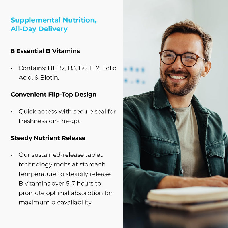 ENDUR-B® Complex Sustained Release B-Vitamin Formula, 150 Tablets | All 8 B vitamins, Thiamin Riboflavin Folate B12 Biotin, Energy metabolism, cGMP & UL-Certified, USA made