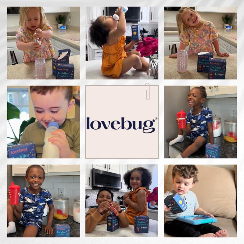 [Australia] - Lovebug Toddler Probiotics - Organic Probiotic for Kids, with Fiber for Constipation Relief, Dissolvable Powder, Ages 12 Months to 4 Year Olds - 30 Pack 1.9 Ounce (Pack of 1) 