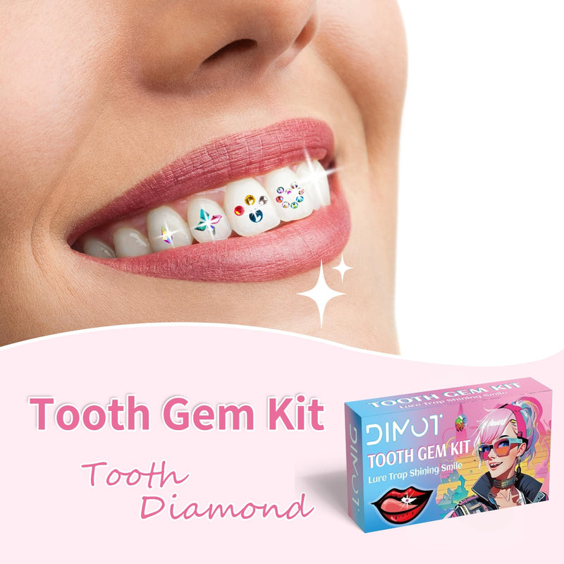Tooth Gems Kit for Teeth with Light, 2025 New Professional 140 Pcs DIY Gem Jewelry for Man Women Sparkling Crystals - (Multi-Color)