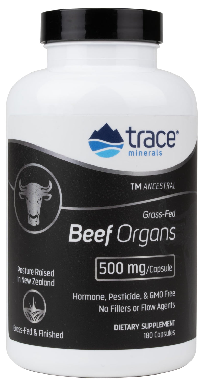 [Australia] - Trace Minerals Beef Organs - Beef Organ Supplement for Daily Wellness - Immune System, Heart, Energy, Hair, Skin & Bone Health - Natural Superfood - Keto & Paleo-Friendly - 180 Count (30 Servings) 