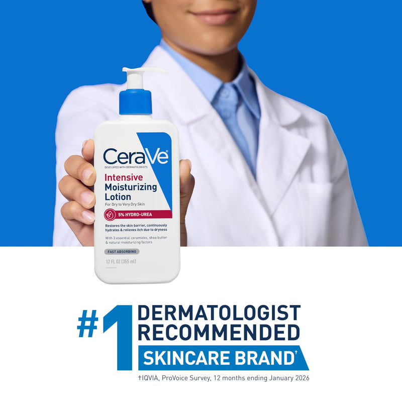CeraVe Intensive Moisturizing Lotion, Shea Butter Body Lotion, 16oz | Skin Care, Relieves Signs Of Dry Skin with Hydro-Urea & Shea Butter In A Non-Greasy Formula For Rough, Tight and Itchy Skin 16 Fl Oz (Pack of 1)
