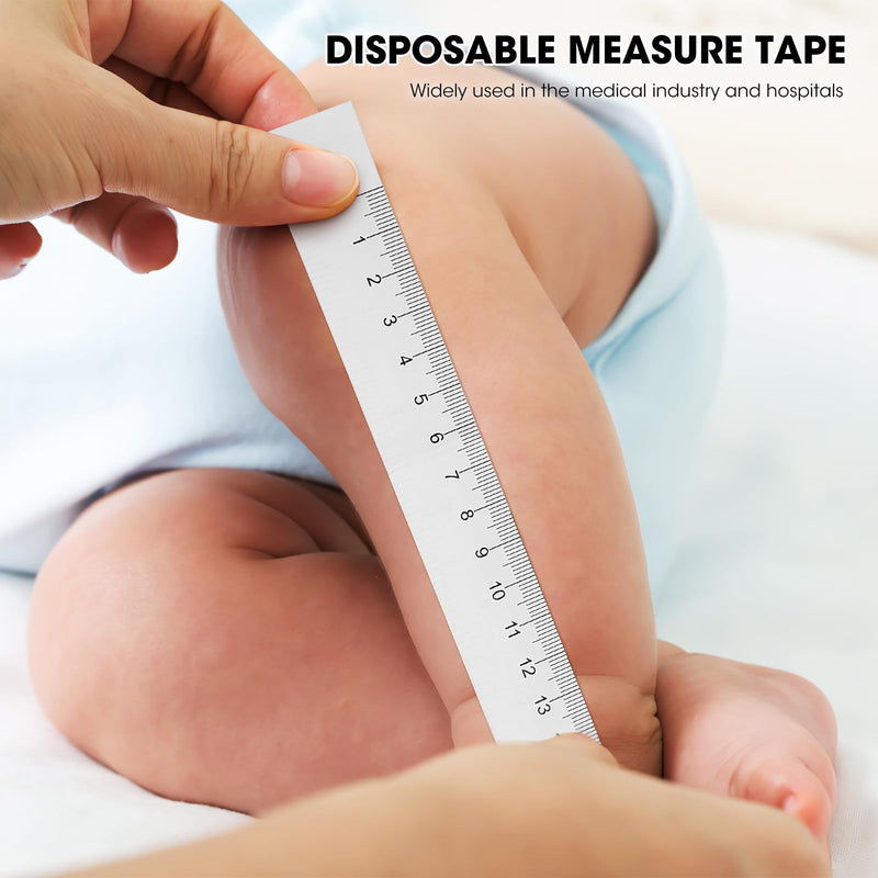 [Australia] - Angoily 100PCS Paper Tape Measure for Body Measurement, Double-Sided Tape Measure, Medical Soft Tape Measure for Baby Head Body Measurement 