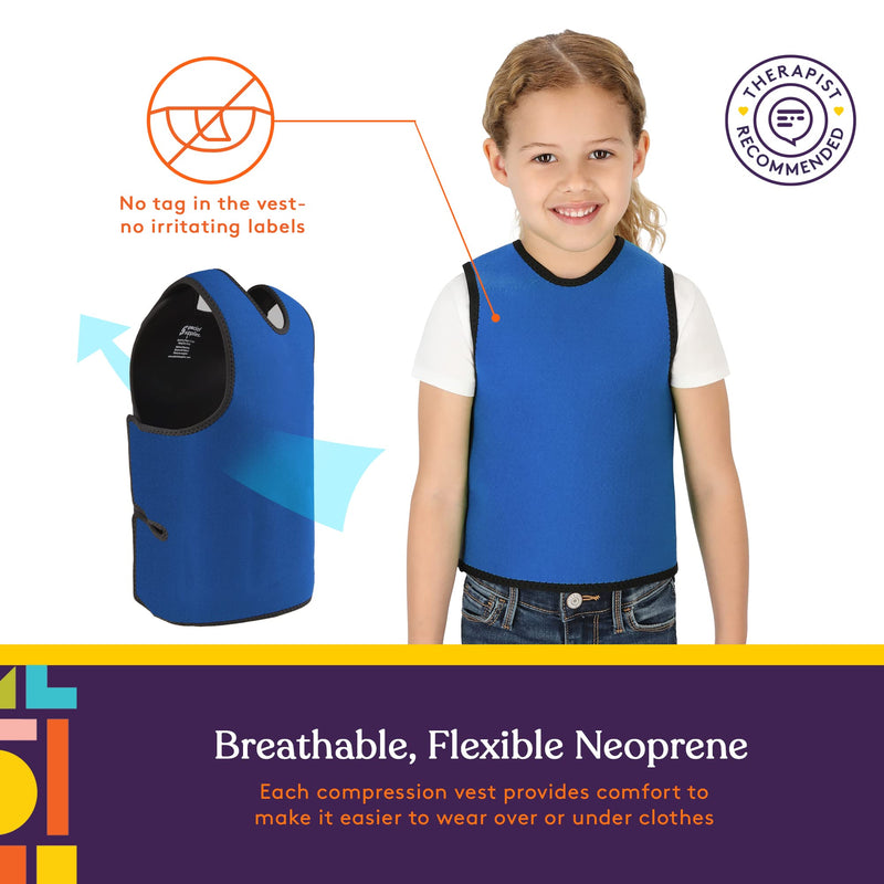 [Australia] - Special Supplies Sensory Compression Vest Deep Pressure Comfort (Blue, X-Small) X-Small (Pack of 1) Blue 