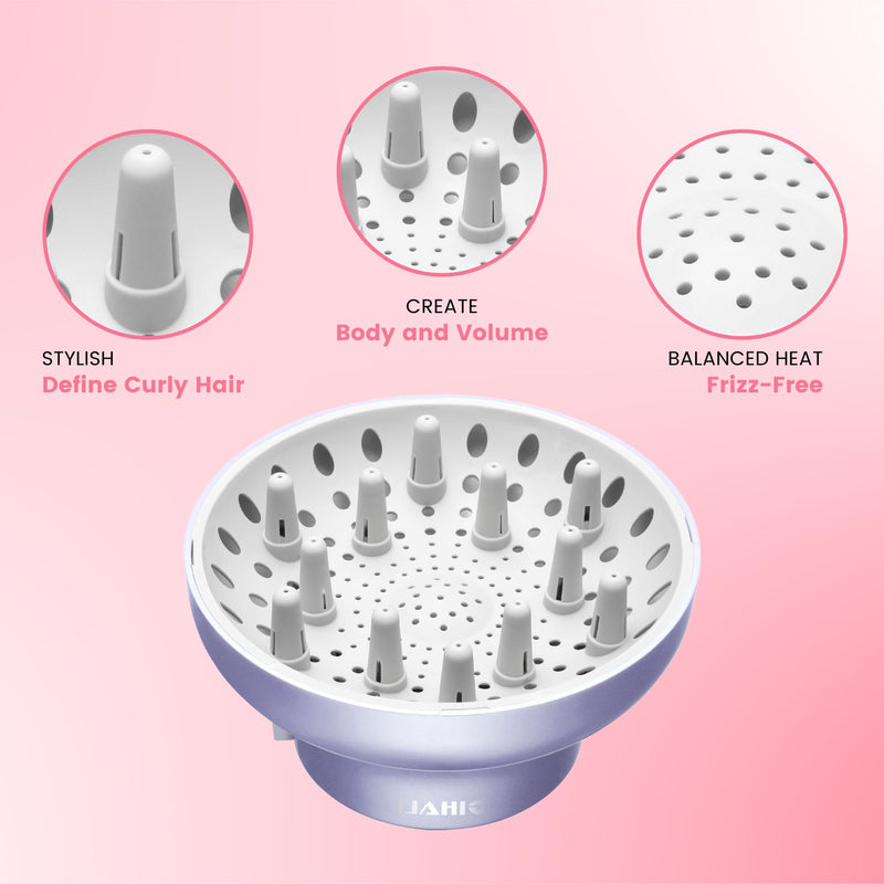 Universal Hair Diffuser “Super Sturdy” 1.7 Inch to 2.6 Inch for Natural Curly and Wavy Hair, Hair Dryer Attachment (Rose Gold) Rose Gold