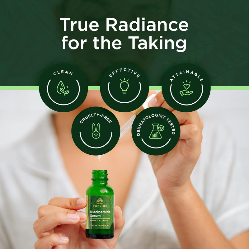 Tree of Life Niacinamide Serum for Face, Pore Tightening Face Oil, 4 Fl Oz | Pore-tightening niacinamide serum. Hydrating face serum that helps reduce excess oil, refine pores & improve skin texture. 2 Fl Oz (Pack of 2) 04. Niacinamide