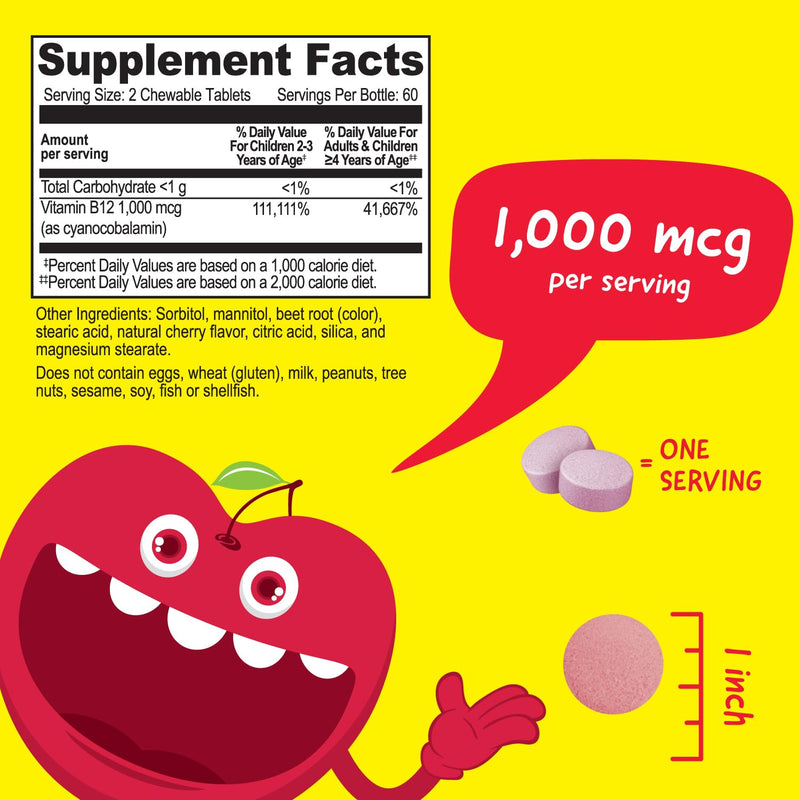 VitaWorks Kids Vitamin B12 Chewables + Elderberry + Zinc + C Chewables Bundle