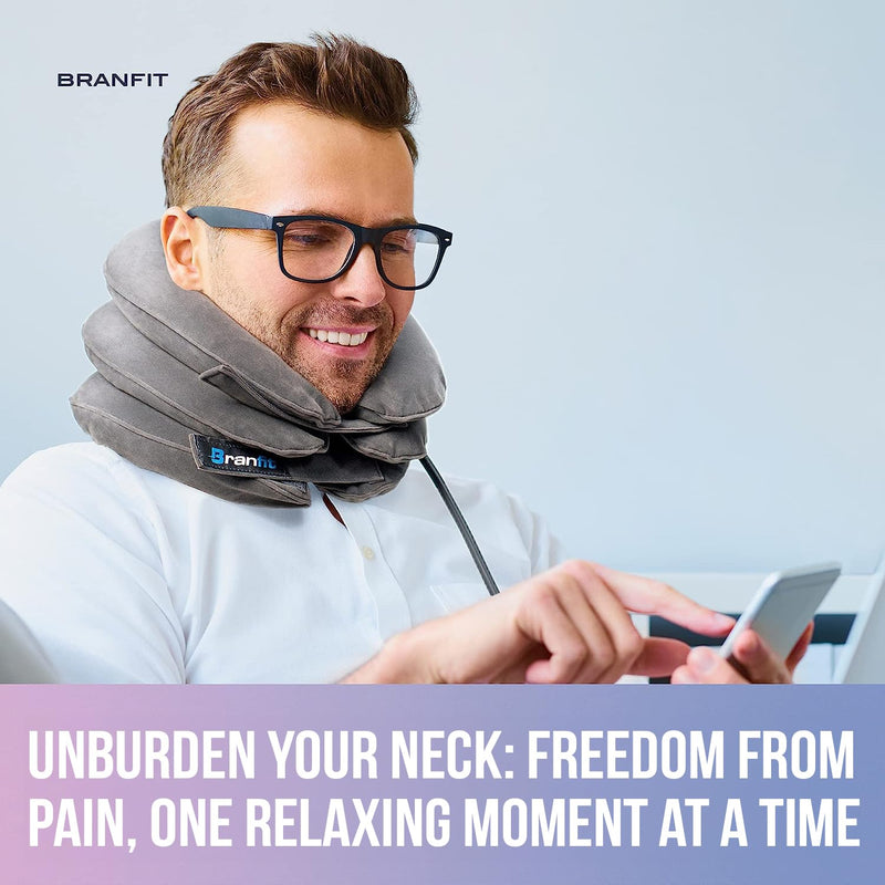 [Australia] - Cervical Neck Traction Device Pro - Adjustable Neck Support and Neck Stretcher for Spine Alignment and Neck Pain Relief Neck Brace Pro 
