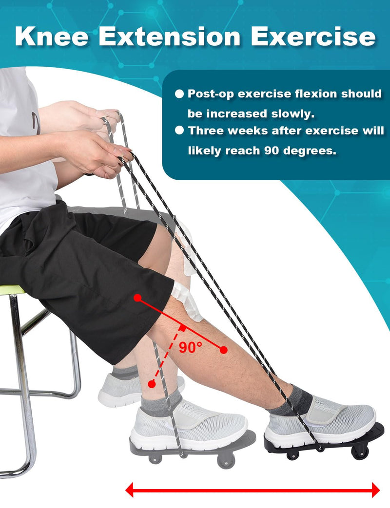[Australia] - Knee Glide for Knee Replacement Recovery Aids Kit Knee Therapy Exercise Strengthening Equipment for ACL PCL MCL Knee Surgery Before and After 