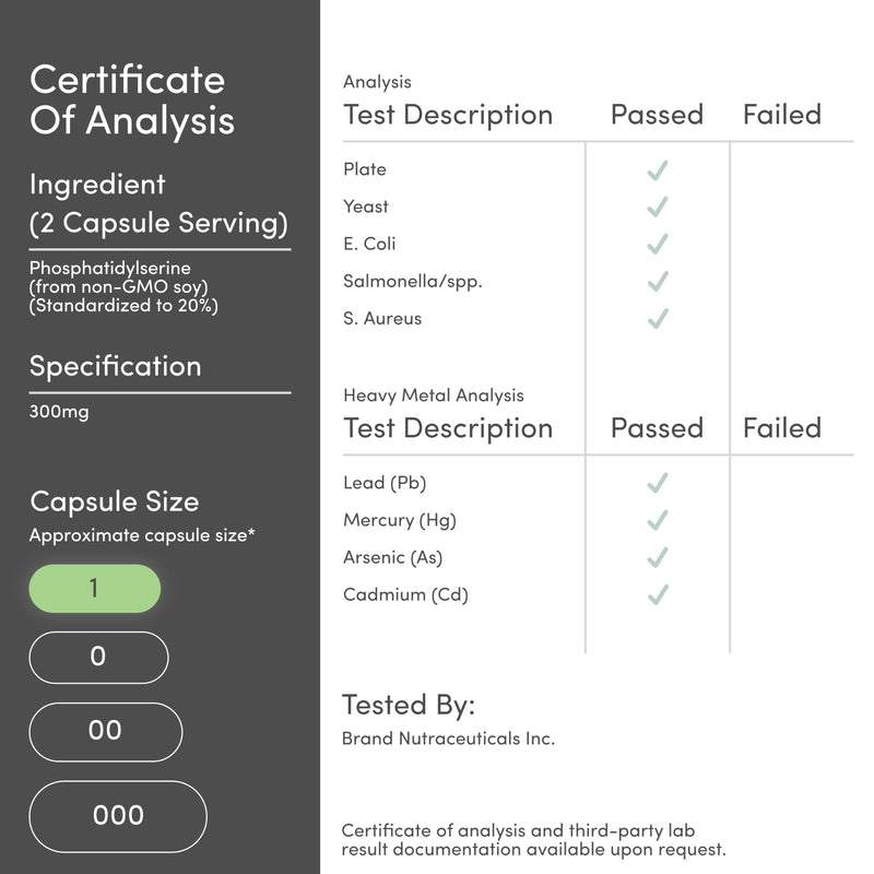 [Australia] - PhosphatidylSerine Supplement 300mg Per Serving, 120 Capsules (Phosphatidyl Serine Complex) by Double Wood 