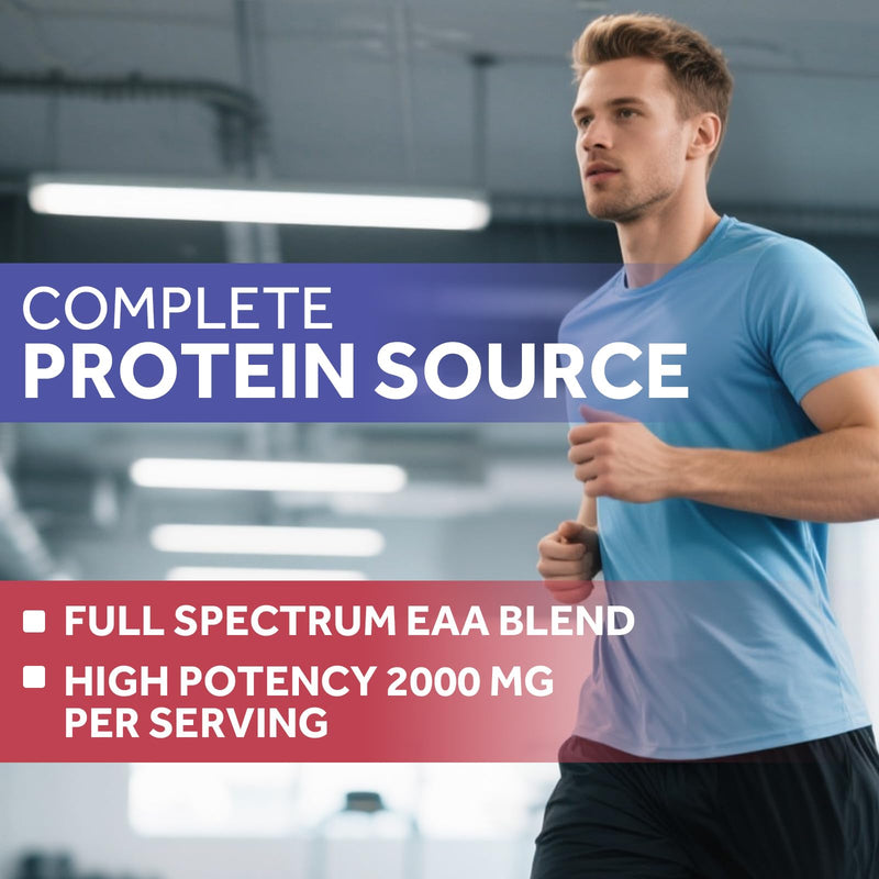 Doctor's Recipes Essential Amino Acids Supplement, All 9 Essential Amino Acids (EAA), BCAA 2:1:1, 240 Veggie Capsules