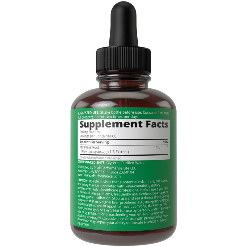 [Australia] - Kava Kava Root Extract Calming Liquid Drops More Concentrated - 1:3 Kava Extraction Ratio. Vegan Supplement Aid for Relaxation, Calming, Natural Sleep. Sugar Free Gluten Free USA Tested Tincture 