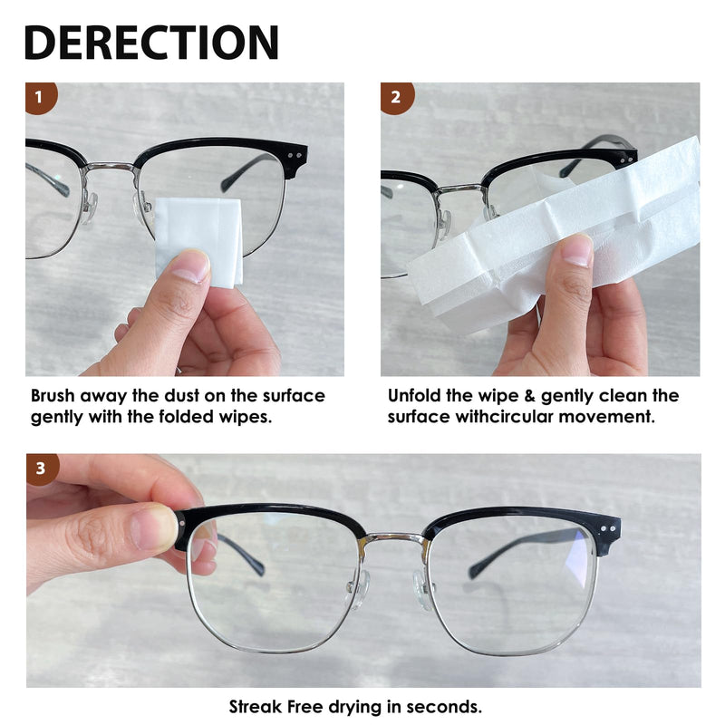 [Australia] - 200 Count Lens Wipes for Eyeglasses, Eye glasses Cleaner Wipes Pre-moistened Individually Wrapped Sracth-Free Streak-Free EyeGlasses Lens Cleaning Wipes for Sunglass, Camera Lens, Goggles 200 Count 