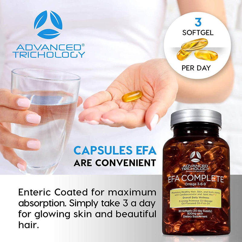 [Australia] - EFA COMPLETE with Optimal OMEGA 3 6 9 levels of High Potency Flax Oil, Fish Oil, Borage Oil, and Evening Primrose Oil 800mgs (90count) 3rd Party Tested - High in GLA and 369 Omegas 