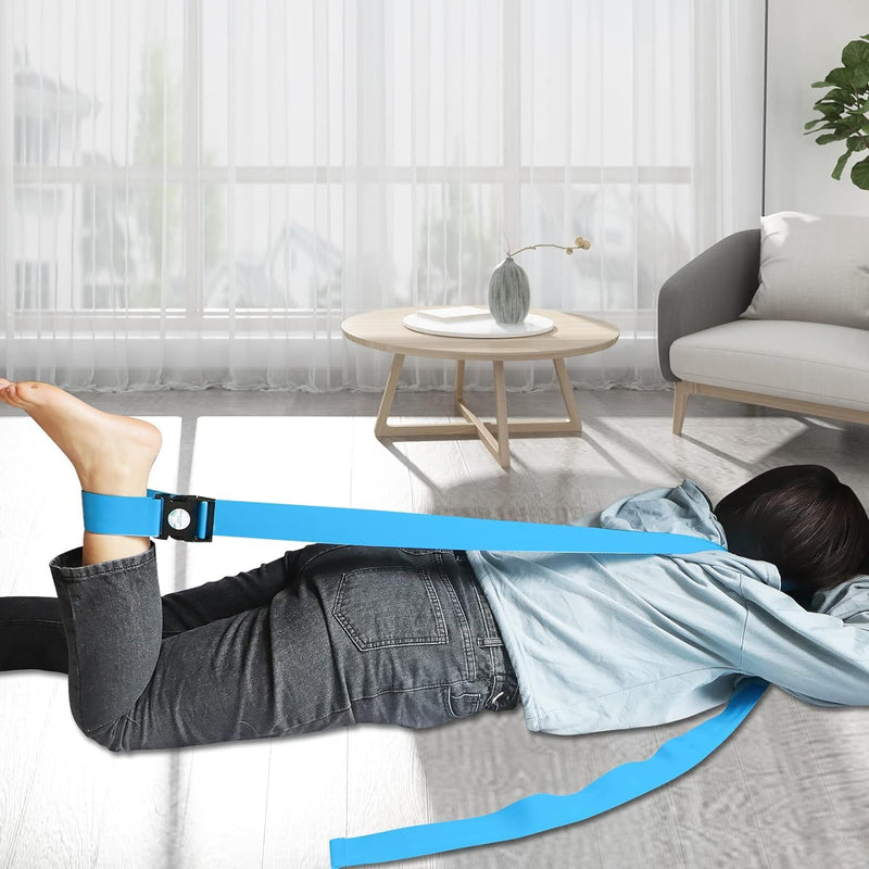 [Australia] - xuesong Extremity Mobilization Belt, Strap, Band Intended for Physical Therapy, Rehab, Stretching, Manual Traction, and Mobility with Pad Blue 