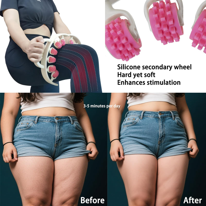 [Australia] - Anti-Cellulite Massage Roller, Lymphatic Drainage Massager Roller, Fascia Roller for Legs, Thighs, Waist, Buttocks, Deep Tissue Massage Roller for Legs, Pain Relief, Body Sculpting, Anti-Cellulite 