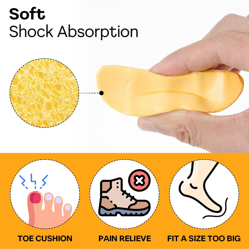 [Australia] - Gjinxi 3 pairs of toe filler inserts, adjustable toe filler, front shoe filler, toe cushion for shoes that are too large, shoe size reducer for women, men, high heels, suit shoes, casual flats (skin colour), skin colour 