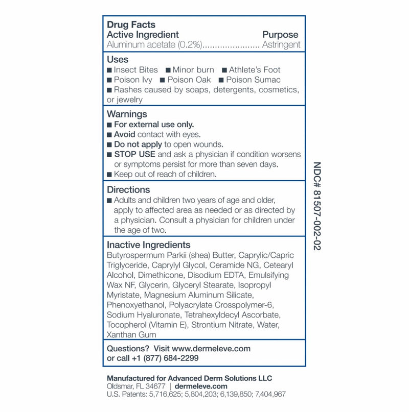 [Australia] - Dermeleve Steroid Free Anti-Itch Cream | Extra Strength for Psoriasis, Seborrheic Dermatitis, Viral Rash, Bug Bites, Allergy, Chronic Hives, Neuropathy (Nerve) | Full Body Itch Relief | 2 oz (1 Pack) 1 Pack 