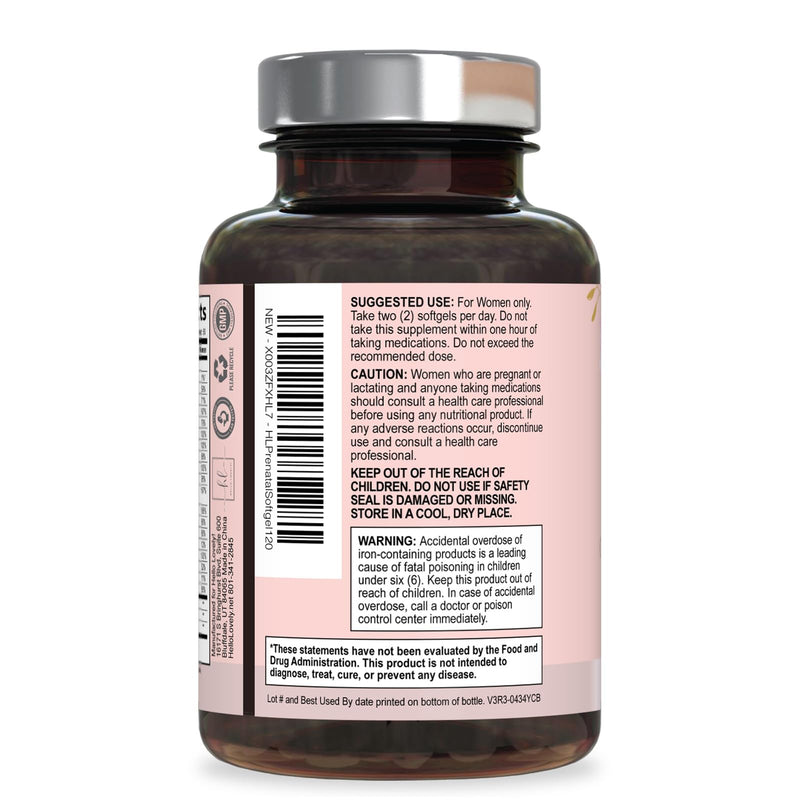 Prenatal Vitamins for Women with Folic Acid + Omega 3 DHA for Fetal Development Support - Prenatal Vitamin Supplement For Mom & Baby - Daily Pregnancy Multivitamin Nutritional Support - 120 Softgels 120 Count (Pack of 1)