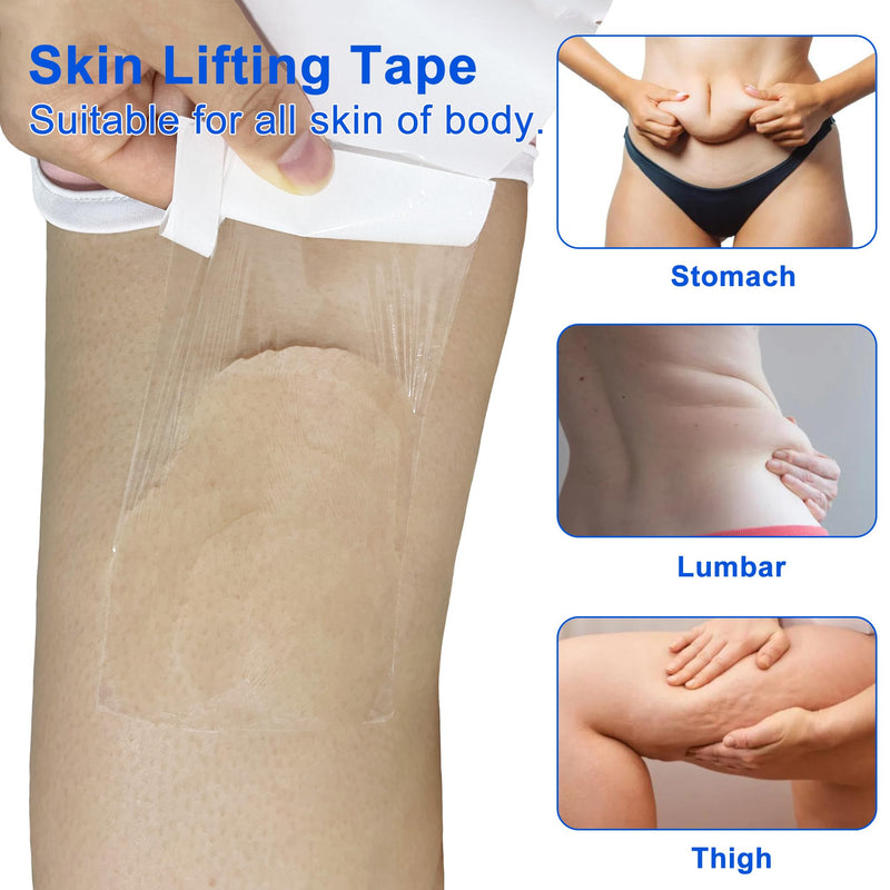 Invisible 6"x7" Legs & Thigh Lift Tapes 30 Pcs, Stretchable & Waterproof & Breathable & Comfortable Instalift Tape Lift and Glow Patches for Women and Girls to Lift Loose Skin Or Sagging Skin 6 x 7 Inch