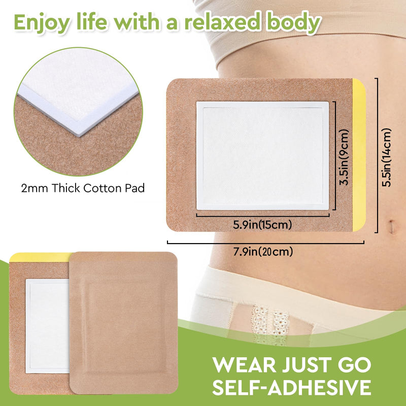 [Australia] - 20pcs Castor Oil Pack Wrap, Disposable Castor Oil Pack Self-Adhesive, 7.9"x5.5", No Leakage, No Wash, Portable (Oil Not Included) 1 Count (Pack of 20) 