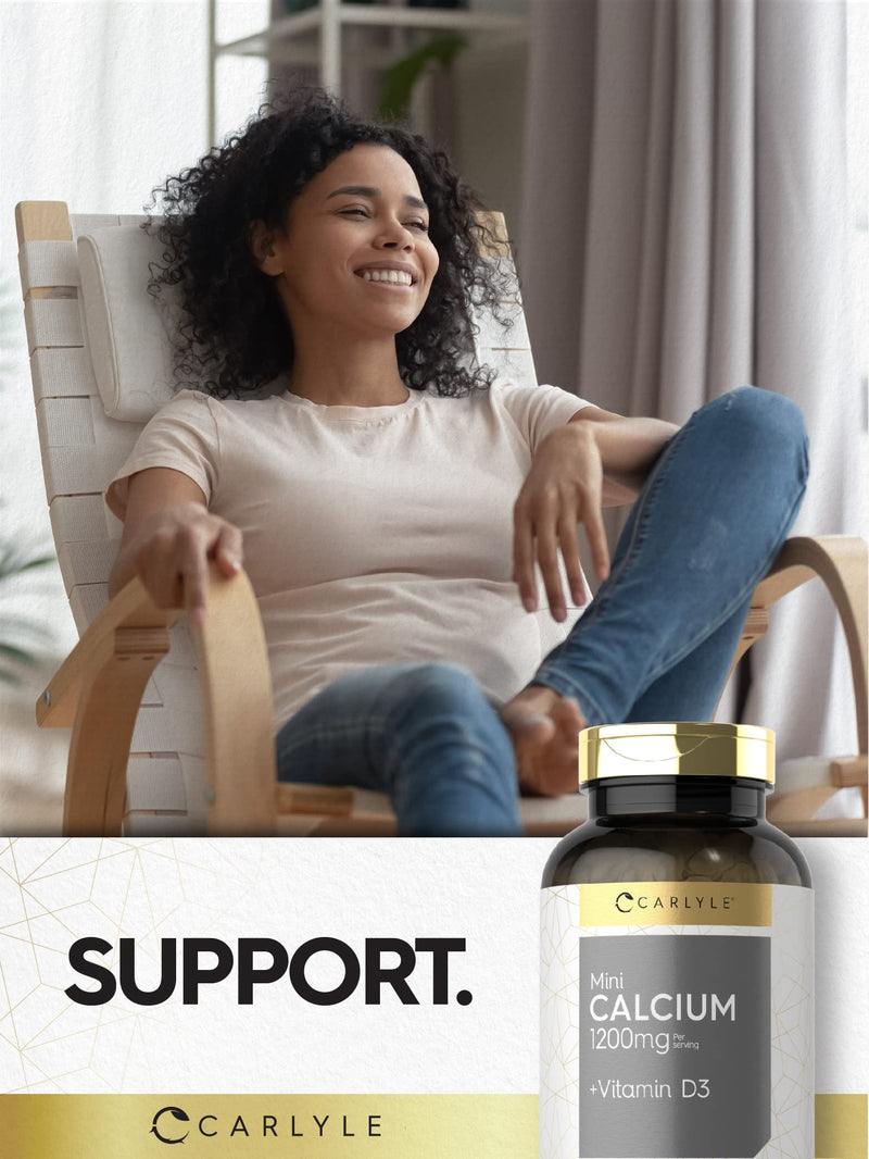 [Australia] - Carlyle Calcium 1200 mg with Vitamin D3 | 300 Mini Softgels | Non-GMO and Gluten Free Supplement 