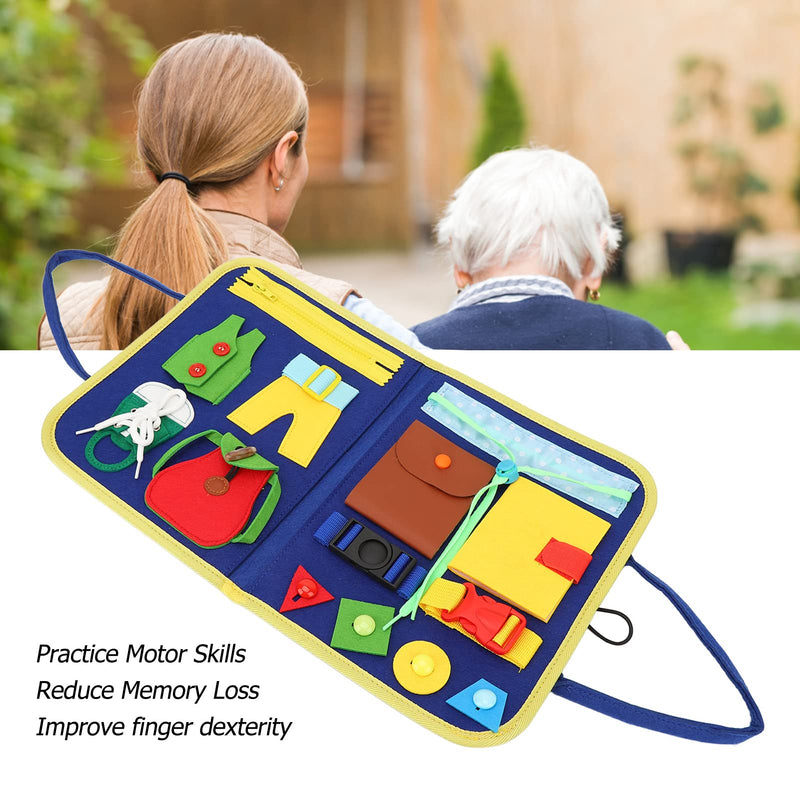 [Australia] - Dementia Fidget Blanket, Dementia Activities for Seniors, Alzheimer's Products Busy Blanket, Fidget Toy Sensory Blanket for Autism, Alzheimer's and Dementia, Anxiety Relief 