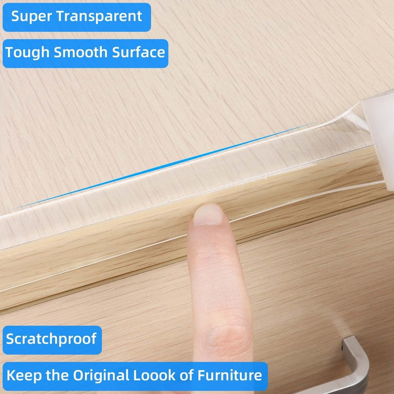 [Australia] - Clear Edge Protector Strip, 1.57in x 9.84FT, Sharp Edge Wrap Cover Tape, Self Adhesive Protective Bumper Guards for Cabinet Door Desk Glass Table Bed Furniture, Kitchen Countertop, Waterproof 