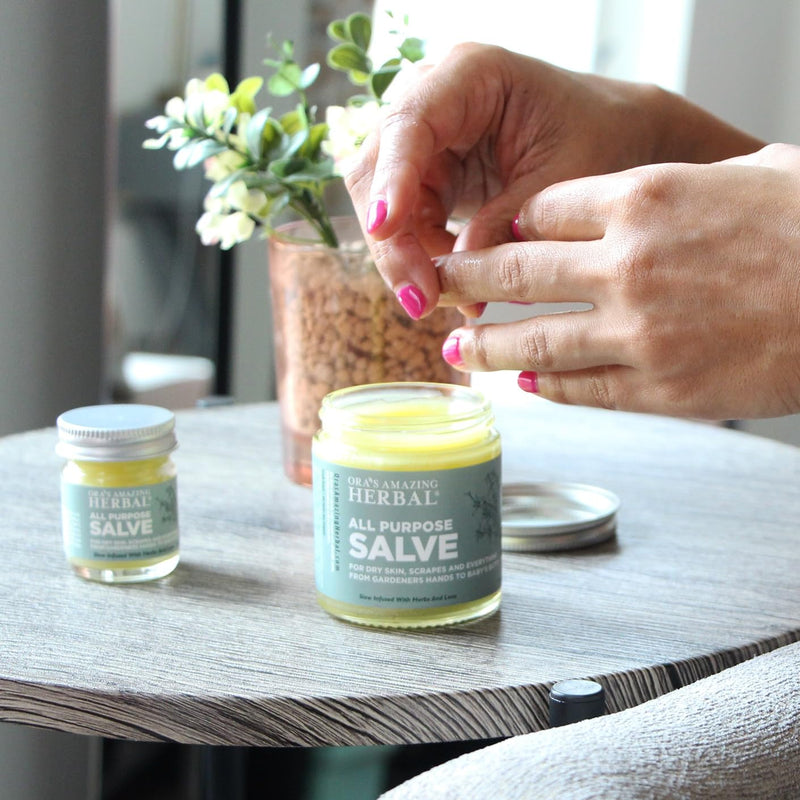 [Australia] - Ora's Amazing Herbal All Purpose Salve, Herbal Healing Skin Balm with Tea Tree, Natural Cream for Dry Cracked Hands, Comfrey Calendula Plantain Thyme Beeswax, Soothing Itch Relief, 4 oz All purpose Salve 4 oz 