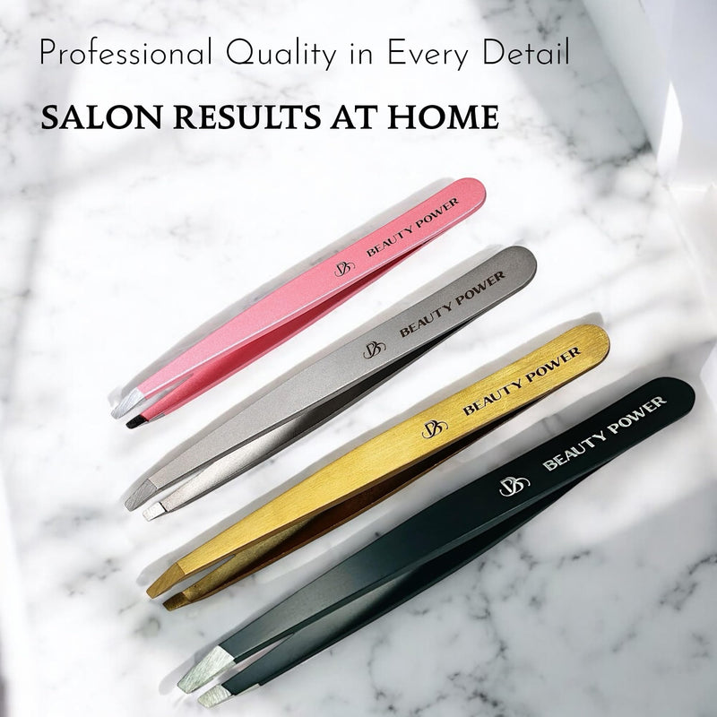 Ultra-Precision Professional Slant Tweezers for Women Facial Hair - German Stainless Steel, Lightweight Black Tweezers for Women & Men, Ideal for Eyebrow & Facial Grooming (Matte Gray) 1 / Matte Gray