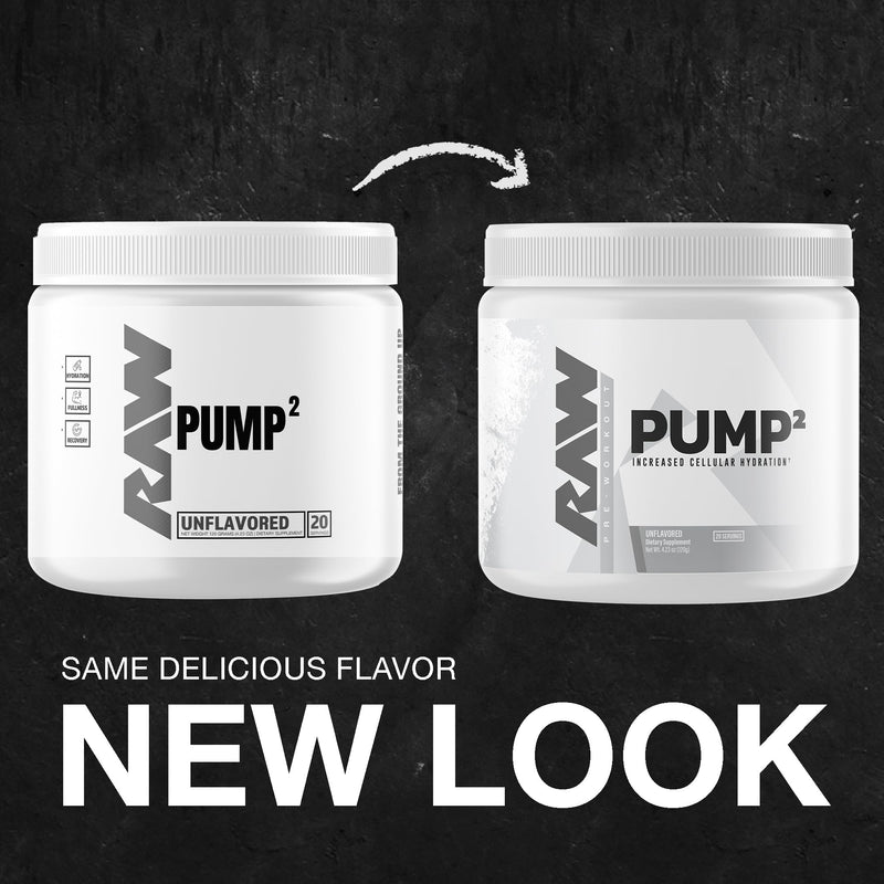 [Australia] - RAW Pump2 Pre Workout | Glycerol Pump Pre Workout Supplement, Pair Pump Supplement for Best Results Or Any Preworkout Powder | Enhanced Hydration and Boost Energy | Unflavored (20 Servings) 