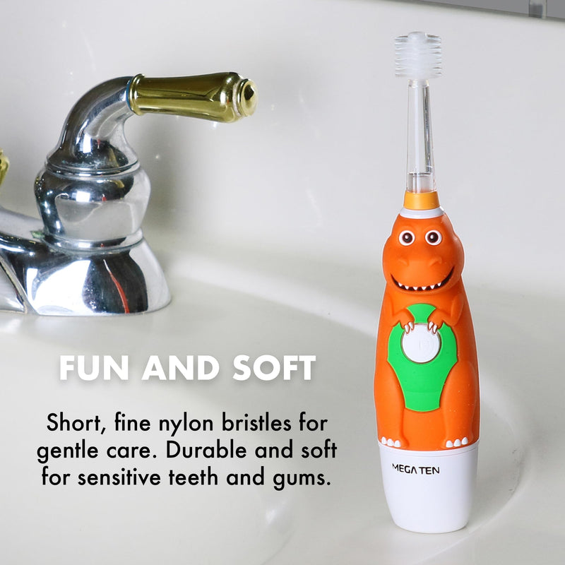 [Australia] - Brilliant Oral Care Kids Sonic Toothbrush Soft Replacement Heads, for Children Ages 5+, Orange, 2 Pack 2 Count (Pack of 1) Orange (Soft Bristles) 