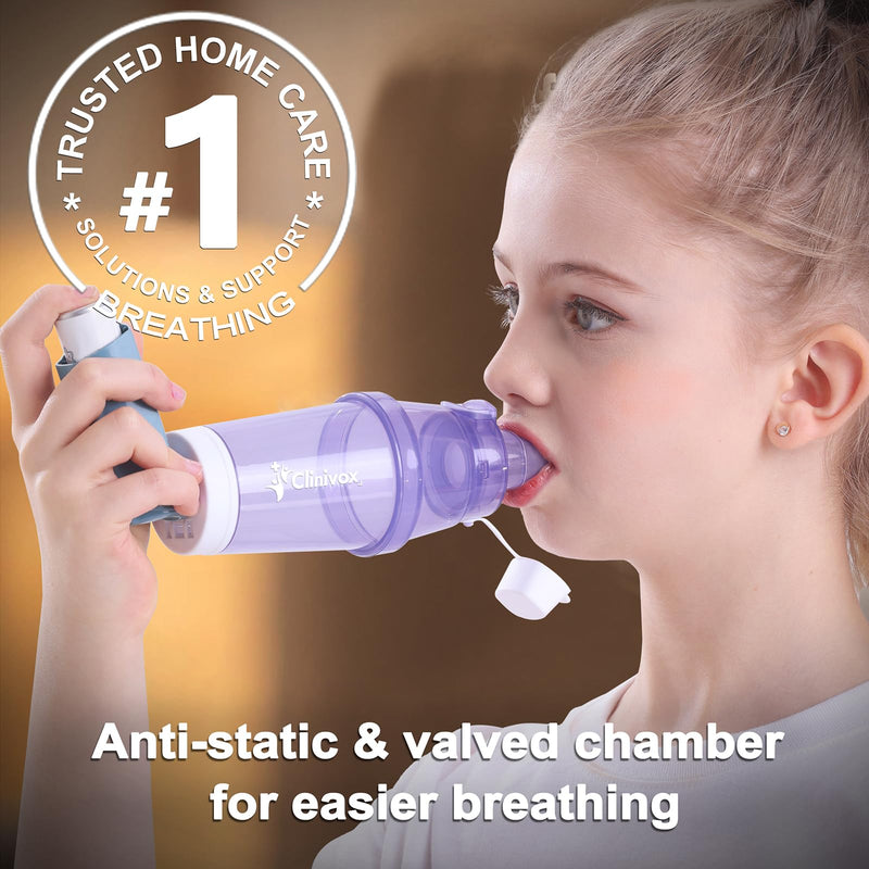 [Australia] - Inhaler Spacer for Children, Spacer for Inhaler with Anti-Static Chamber, Detachable Design, Easy Cleaning, BPA-Free Liquid Silicone Mask, Enhanced Medication Delivery, Durable & Child-Safe Design 