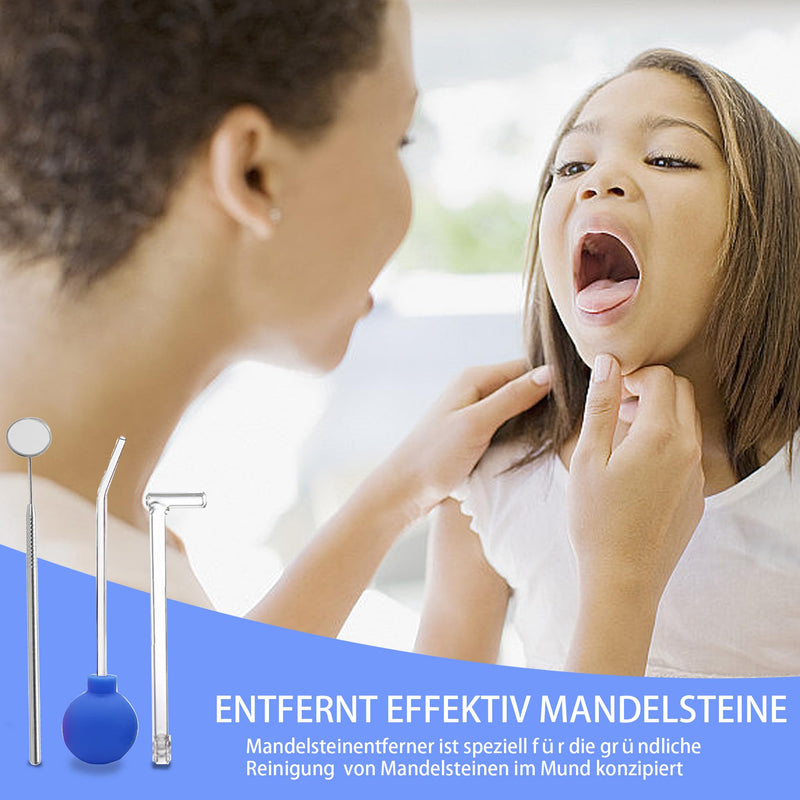 [Australia] - Tonsil Stone Removal Set, Gutepa Tonsilclin Tonsil Stone Removal Tool with Cupping Glass & Cupping Head & Dental Mirror, Tonsil Stone Remover Tools for Oral Care, Fresh Breath, Against Bad Breath 