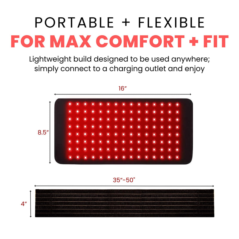 [Australia] - JWAY Red Light Therapy Belt | 660nm Red Light Therapy & 850nm Near Infrared Light Therapy for Body | Relax & Massage Muscles | Pain Relief and Inflammation | Improve Circulation 