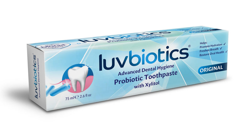 Luv Biotics Original Mint Toothpaste with Oral Probiotics & Xylitol for Fresh Breath, Cavity Protection, Gum Health & Microbiome Balance – SLS Free, No Parabens – 75ml 1
