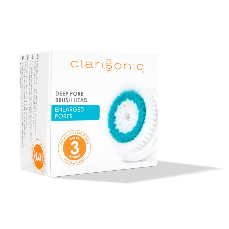 Clarisonic Deep Pore Facial Cleansing Brush Head Replacement | For Blackheads and Clogged Pores| Suitable for Sensitive, Oily Skin 1 Pack