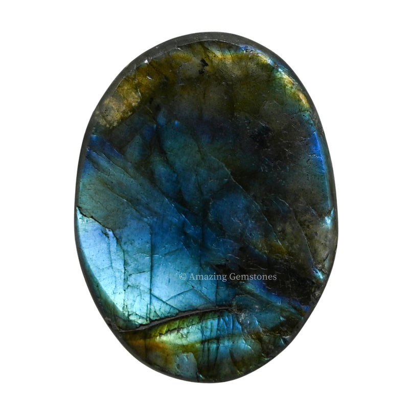 [Australia] - Labradorite Worry Stone Crystals and Healing Stones - Worry Stones for Stress Relief Gifts - Piedra Crystal Fidget for Meditation, Calming, Relaxation - Unique Stocking Stuffers and Birthday Gifts for Women, Men Labradorite 
