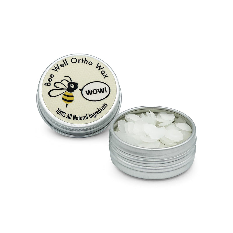 [Australia] - Bee Well Ortho Wax Pure | All Natural Extra Firm Braces Wax | Protect, Prevent & Relieve Orthodontic Braces Discomfort & Mouth Pain | Aluminum Jar | 75 Pieces of Wax for Braces 