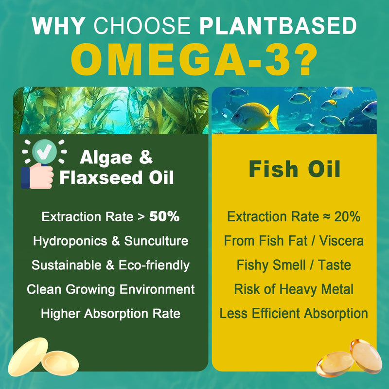 [Australia] - 2 Pack Vegan Omega 3 D3 K2 CoQ10 Supplement, Plant Based DHA EPA ALA for Women Men, Omega 3 Organic Algae Flaxseed Oil Supplement for Bone, Brain, Eye & Immune Support, No Carrageenan, 240 Softgels 120 Count (Pack of 2) 