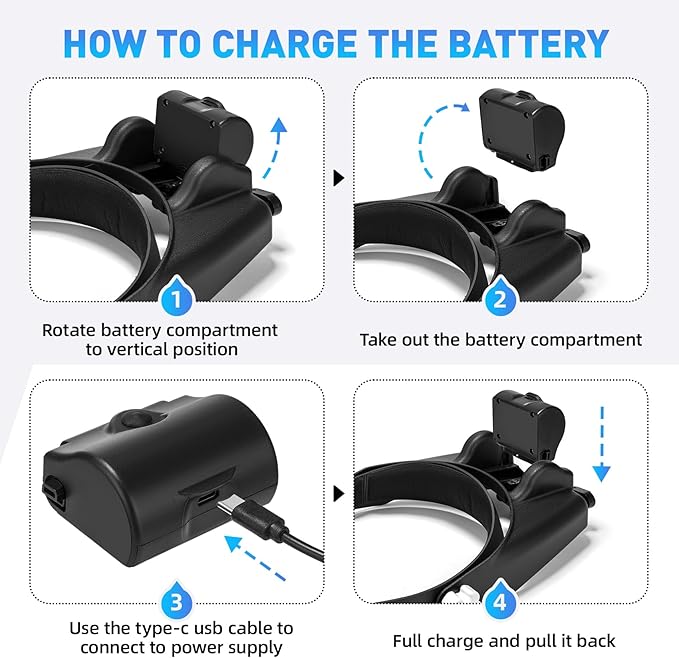 Beileshi Head Mounted Magnifier,1x-6x,8X Head Magnifying Glass with LED Light with Cold and Warm Light Source, Professional Jeweler's Loupe Light